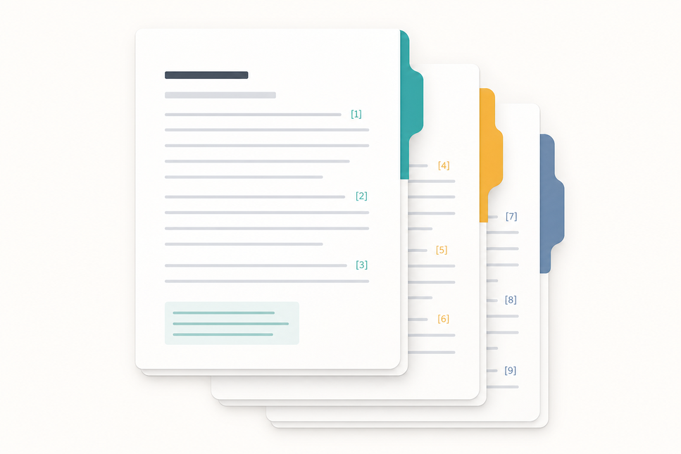 Three stacked FoundFact dossier briefs — Mandate Qualification, Buyer Risk, and Succession Readiness